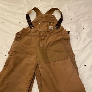 Carhartt Mens Brown Overalls Insulated